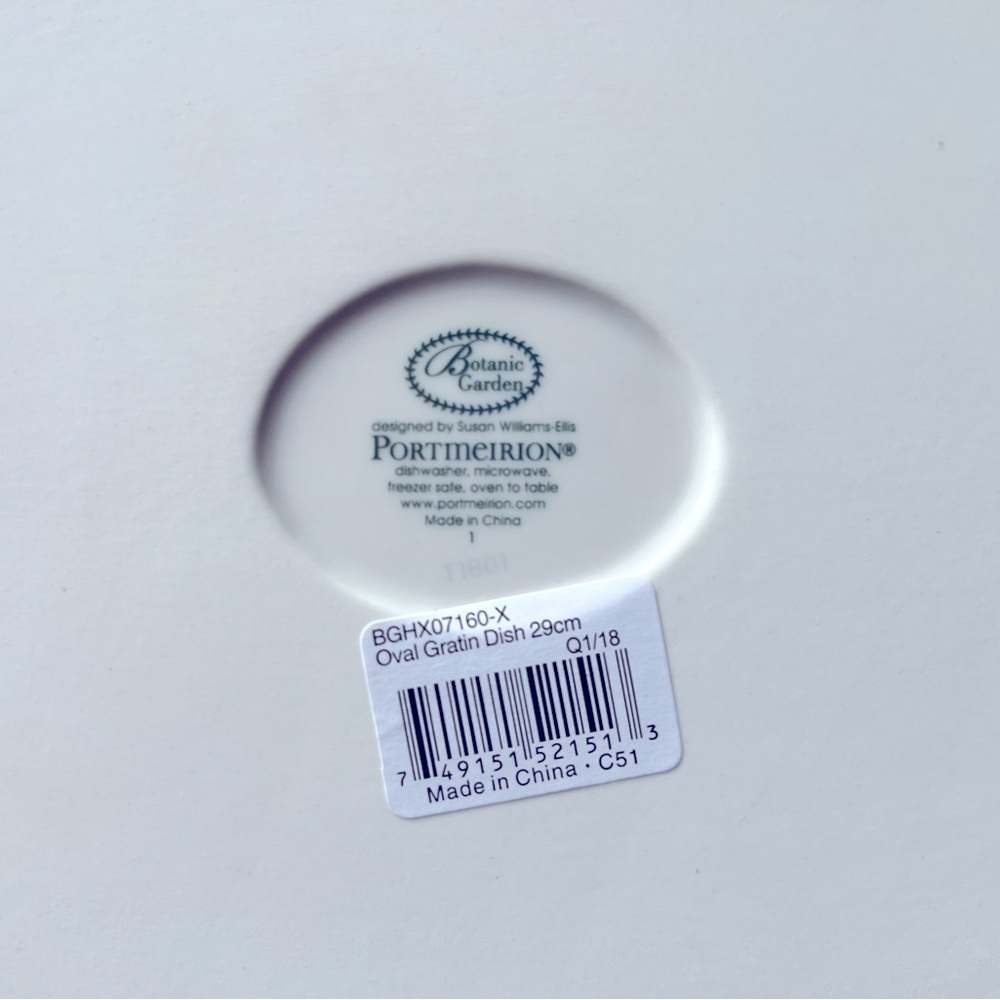 Portmeirion Botanic Garden oval gratin dish. 12.5” x 8”. NWT❣️ - Picture 5 of 7